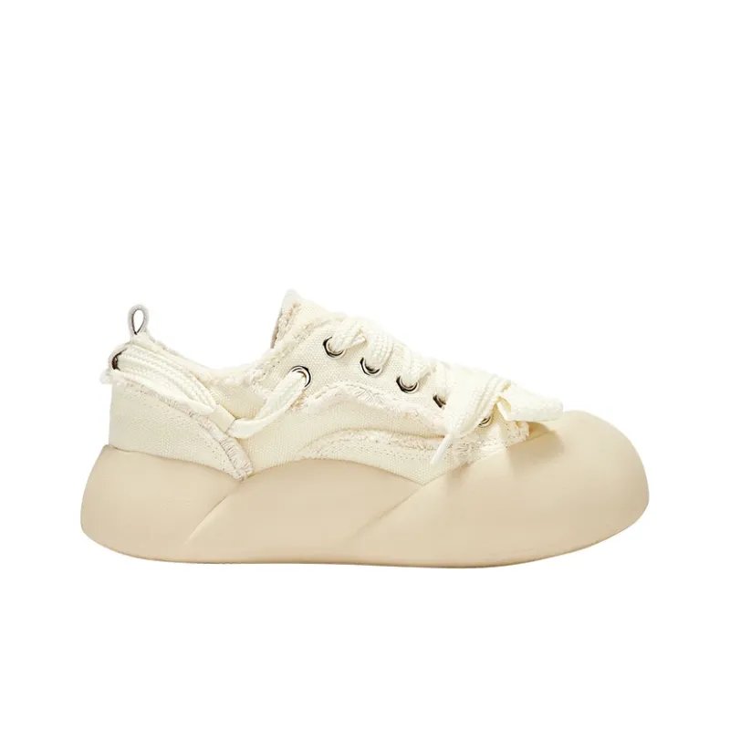 KARLIE KELLER Lightweight And Breathable Low-Top Canvas Shoes Women's Beige-3