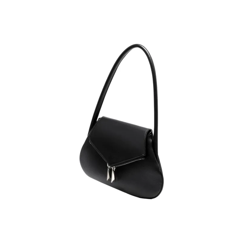 AMINA MUADDI Nappa Leather Handbag Shoulder Bag Women's Black-1
