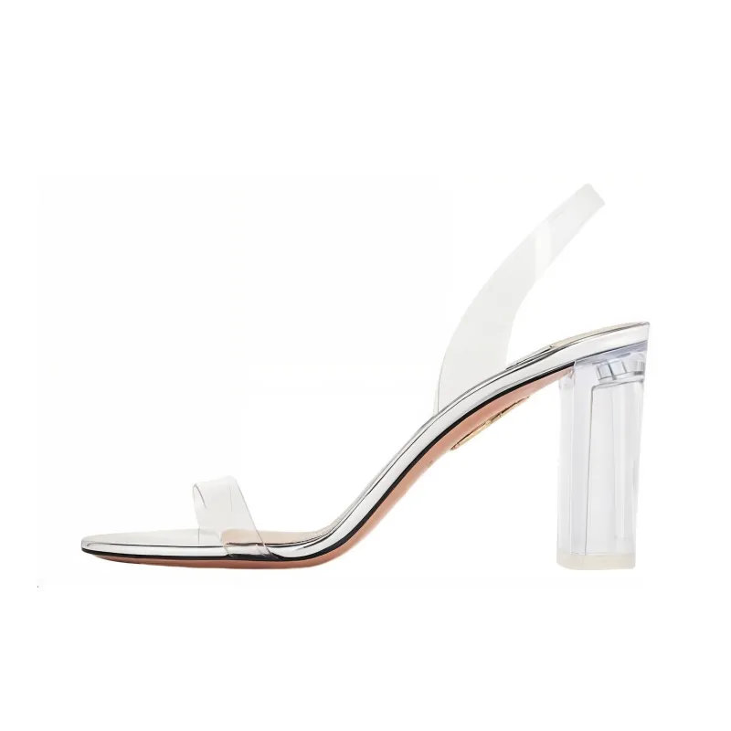 AQUAZZURA So Nude Plexi 105 Mm Block Sandals-0