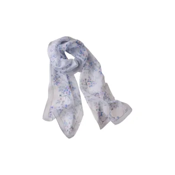 Hang Silk Road 100% Mulberry Silk Silk Scarves Women's Blue