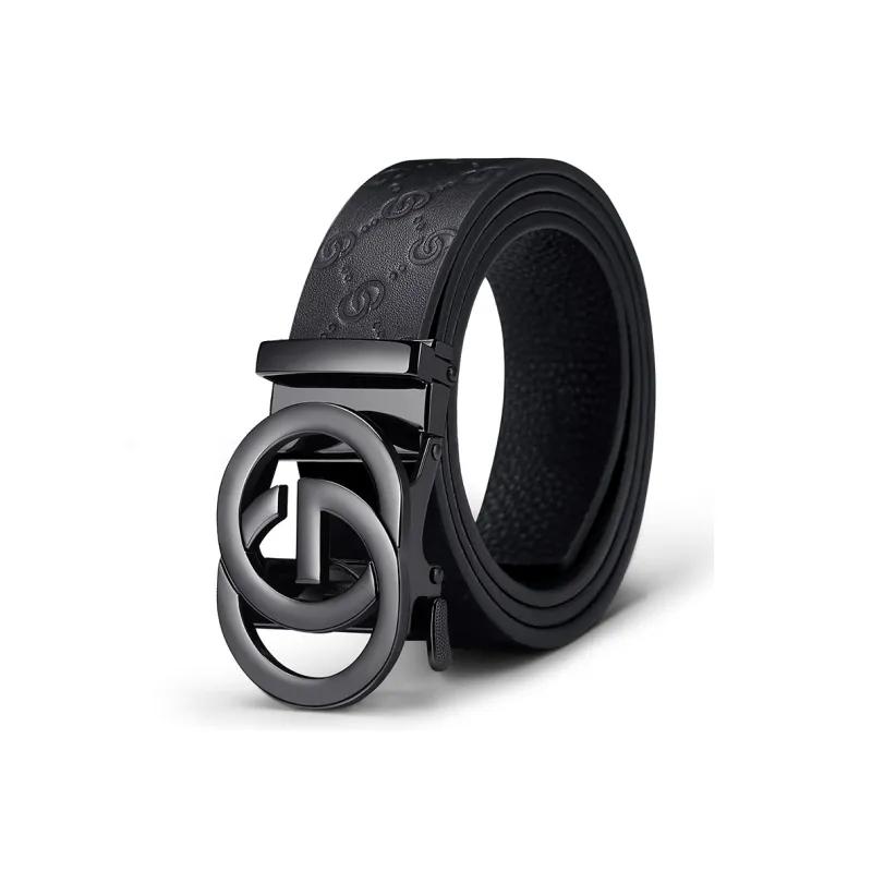 GOLF Top Grain Cow Leather Automatic Buckle Genuine Leather Belt Men's Multicolor 3.5cm-6