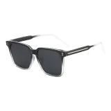 Upper Black Frame with Transparent Lower Section and Gray Lens