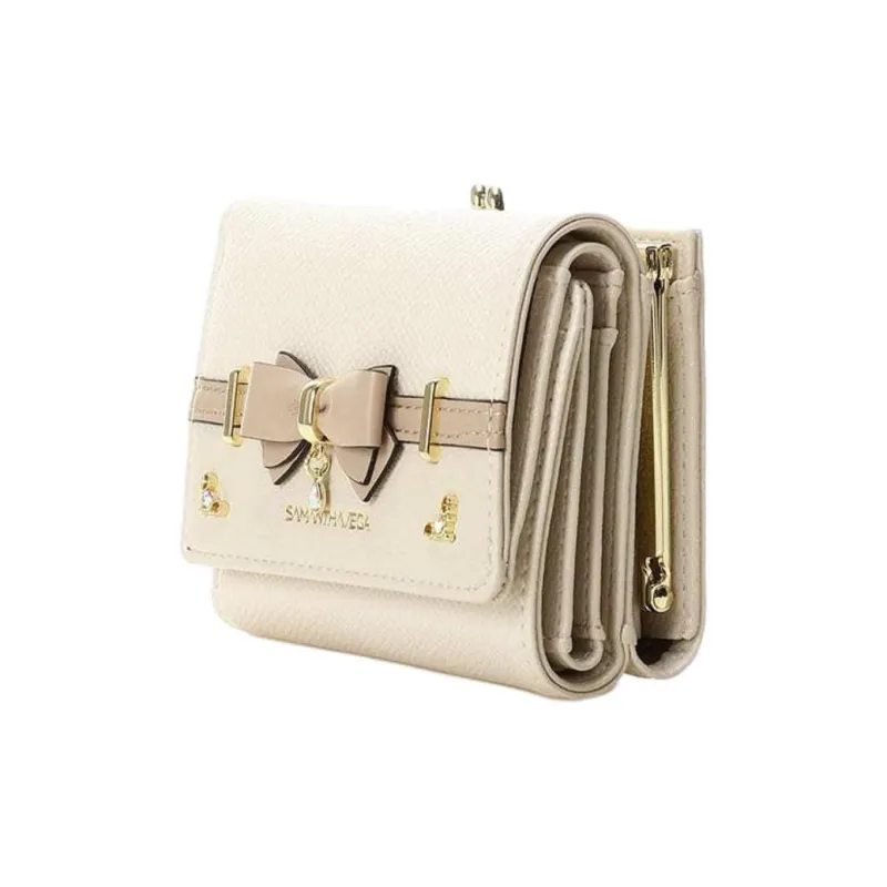 SAMANTHA THAVASA Synthetic Leather Wallet Women's Ecru-1