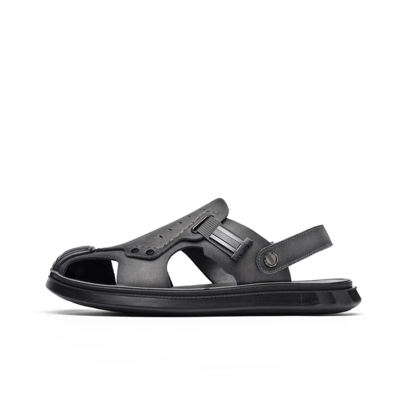 NAVIGARE Beach Sandals Men Gray/Khaki-0