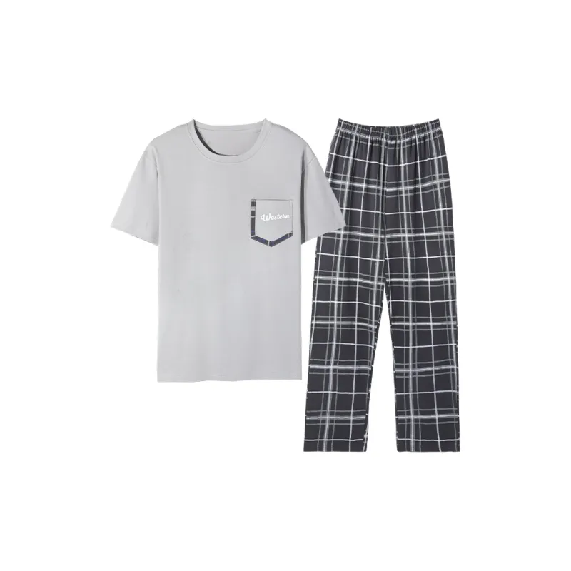 The Story Of The Flower Season Pajama Set Men's Silver-0