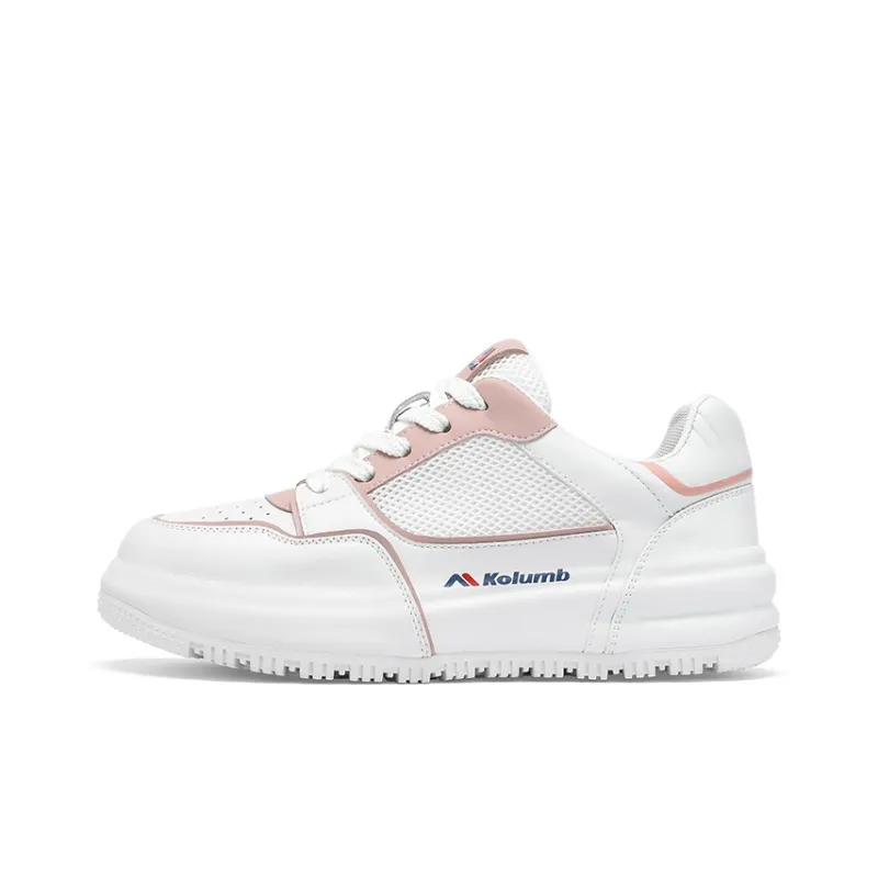 Kolumb Abrasion Resistant, Lightweight, Breathable, Waterproof Low Top Skateboard Shoes Women's White-20
