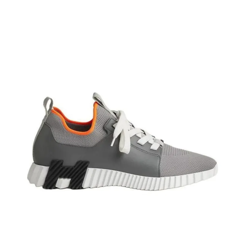 HERMES Depart Low Top Casual Shoes Men's Gray-1