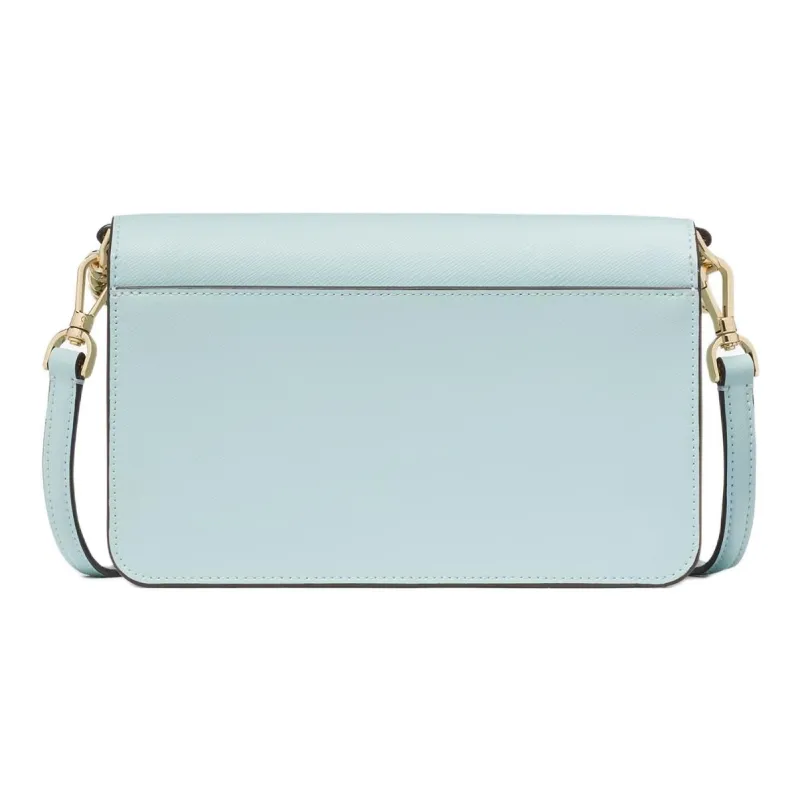 Kate Spade Saffiano Leather Shoulder Bag, Crossbody Bag Small Size Women's Blue Glow-3
