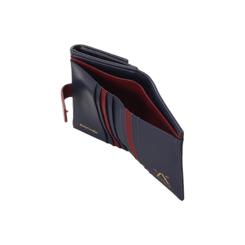SAMANTHA THAVASA × HUNTER×HUNTER Collaboration Synthetic Leather Wallet Women's Marine-5