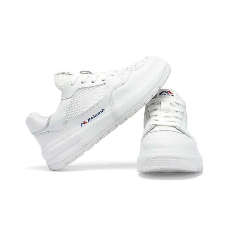 Kolumb Abrasion Resistant, Lightweight, Breathable, Waterproof Low Top Skateboard Shoes Women's White-2