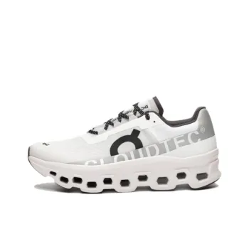 On Women's CloudmOnster 'White Black'