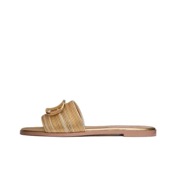 Valentino VLogo Signature Slide Slippers Women's Gold