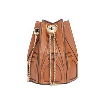 Why Artificial Leather Bucket Bags Crossbody Bag, Shoulder Bag Women's Caramel/Ecru/Mocha/Autumn Pear Yellow