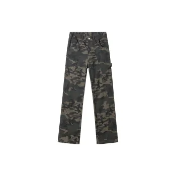POLAR BEAR Casual Pants With Patchwork Design Unisex Camouflage Pants