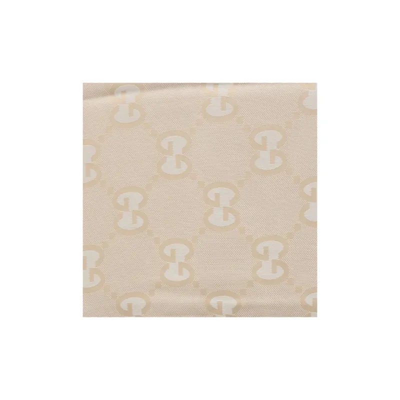 GUCCI Cotton Silk Knit Scarves Unisex Beige-2