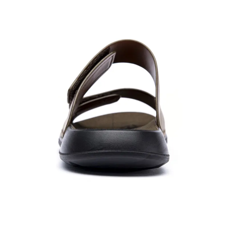 NAVIGARE PU Polyurethane Leather Patchwork Slip-Resistant Abrasion-Resistant Quick-Drying Slide Slippers Men's-8
