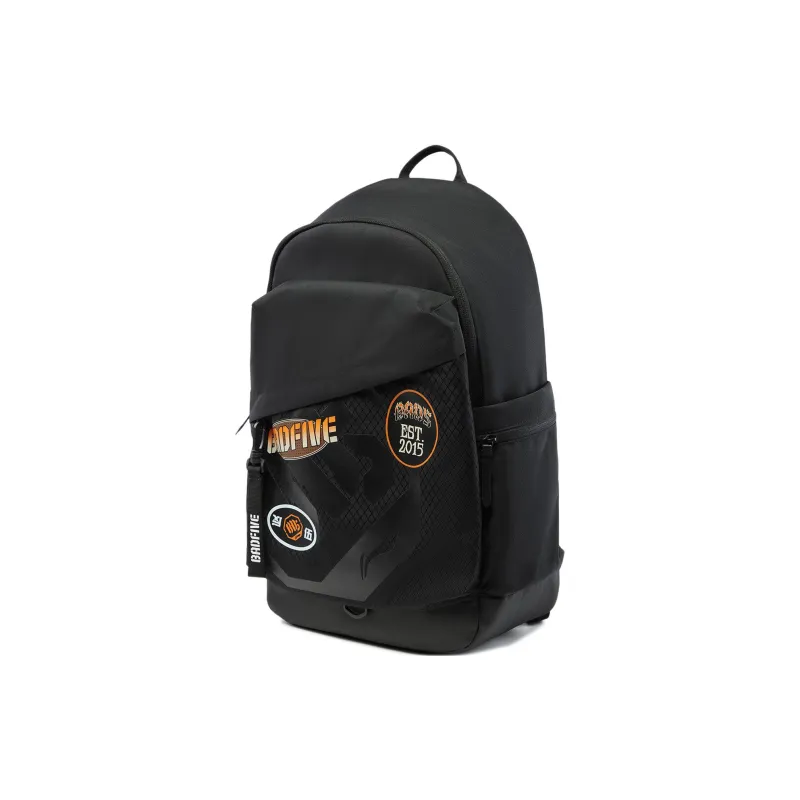 LiNing Polyester Student Backpack Unisex Black-2