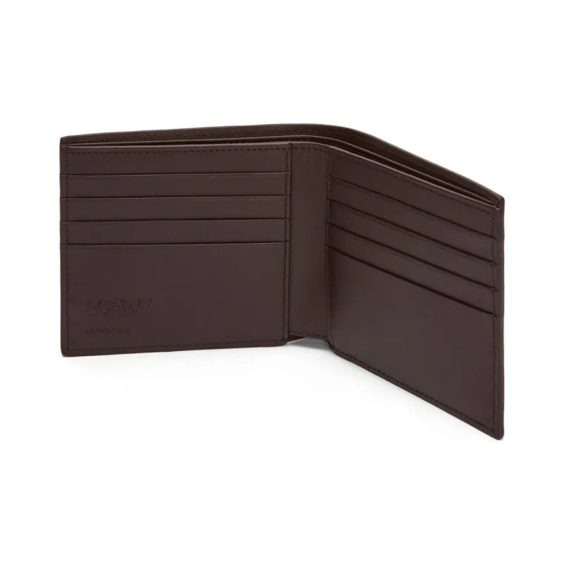 LOEWE Satin Calfskin Wallet Men's Dark Brown-2