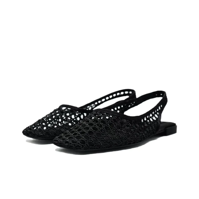 ZARA Casual Single Shoes 1.5cm Women's Black-1