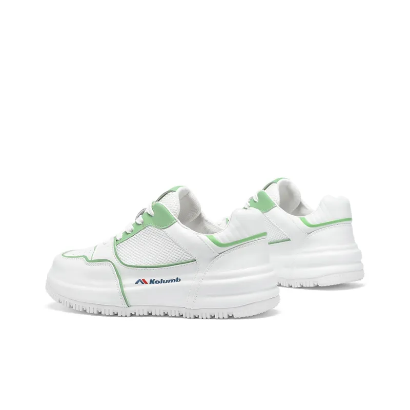 Kolumb Abrasion Resistant, Lightweight, Breathable, Waterproof Low Top Skateboard Shoes Women's White-9