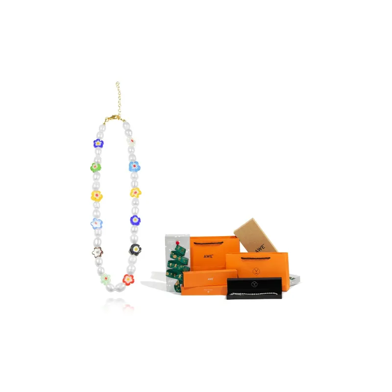 AWE Colored Glaze Niche Designed Collarbone Chain Unisex-9