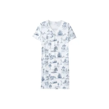 GOSO Nightgown Women's Blue Flower
