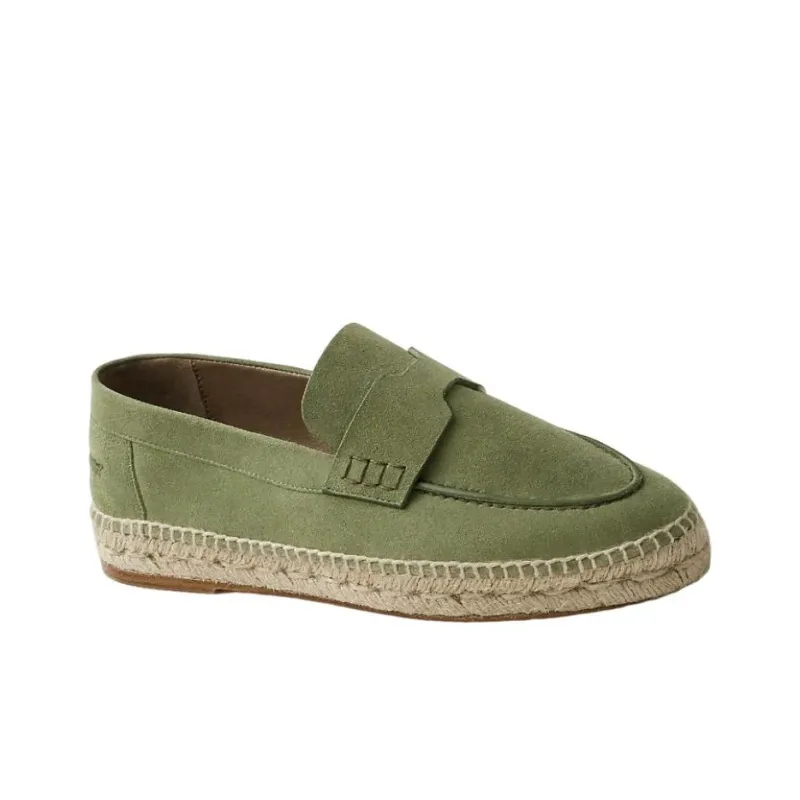 HERMES Casual Single Shoes Women's Green-1