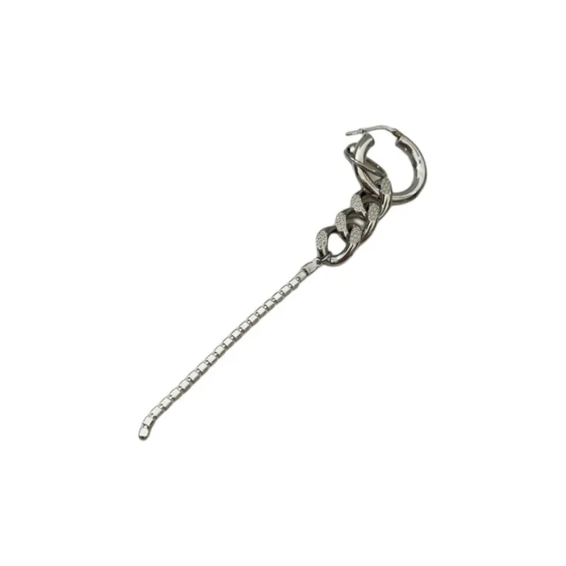 JUSTINE CLENQUET Brass, Palladium Plated, Crystal Earrings Women's Silver-1