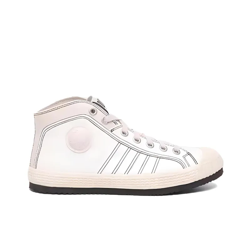 DIESEL High-Top Skateboard Shoes Men's White-1