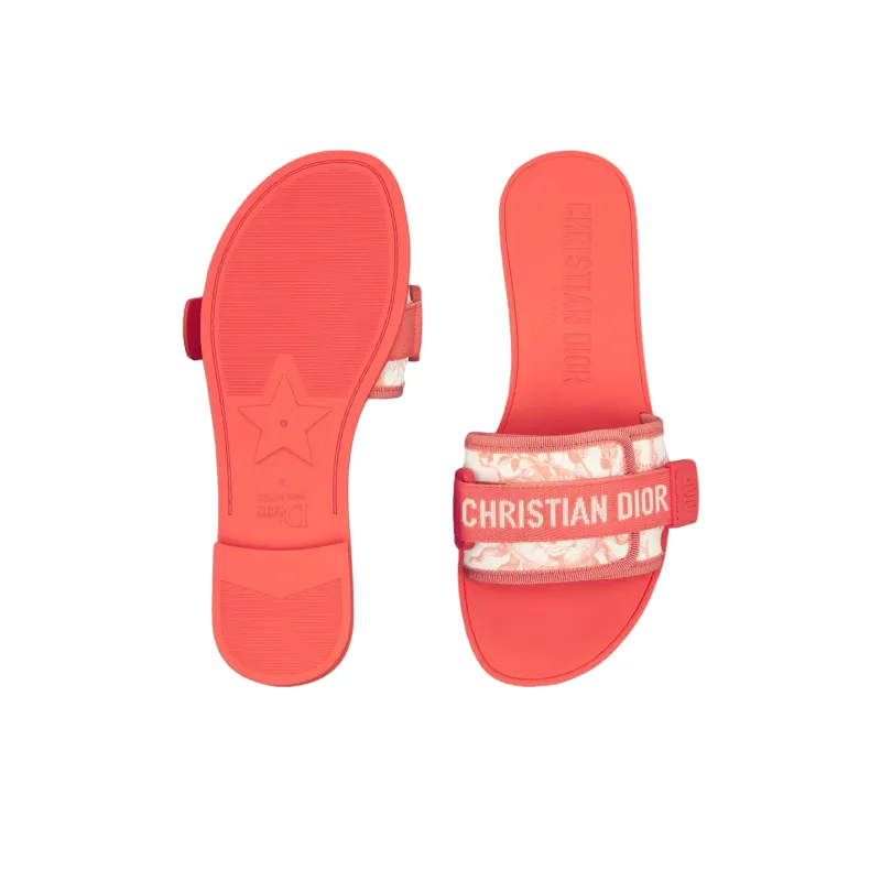 DIOR Dioriviera Slide Slippers Women's Red-4