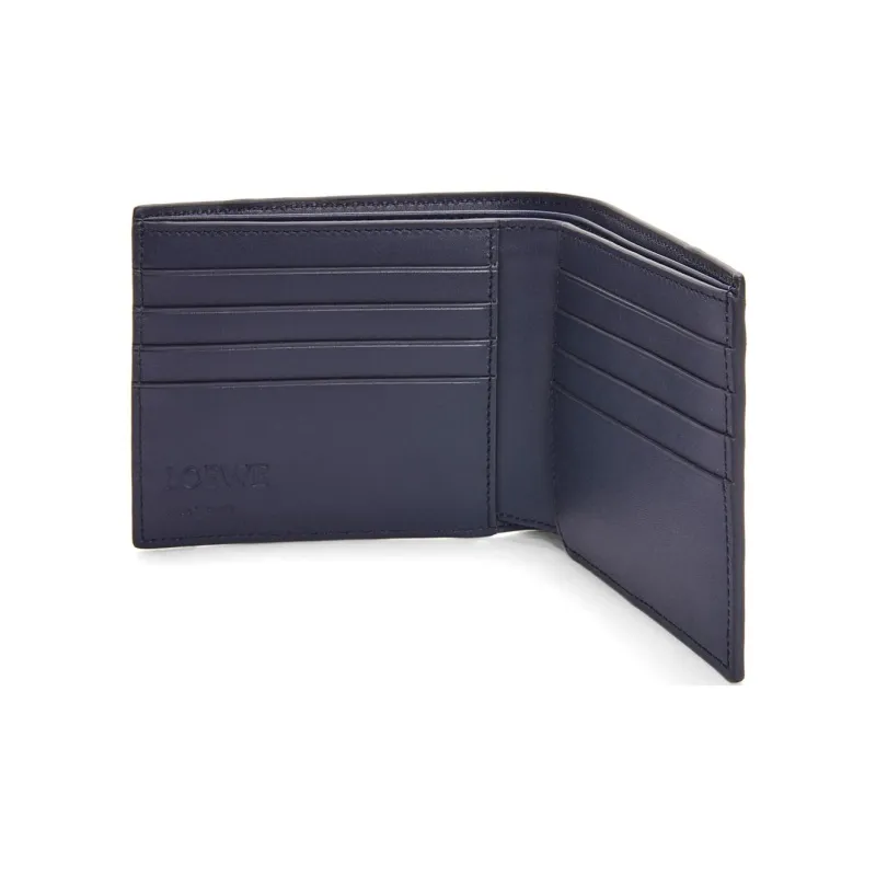 LOEWE Puzzle Cow Leather Wallet Men's Dark Blue-2