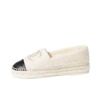 CHANEL 24B Espadrilles Women's White Black