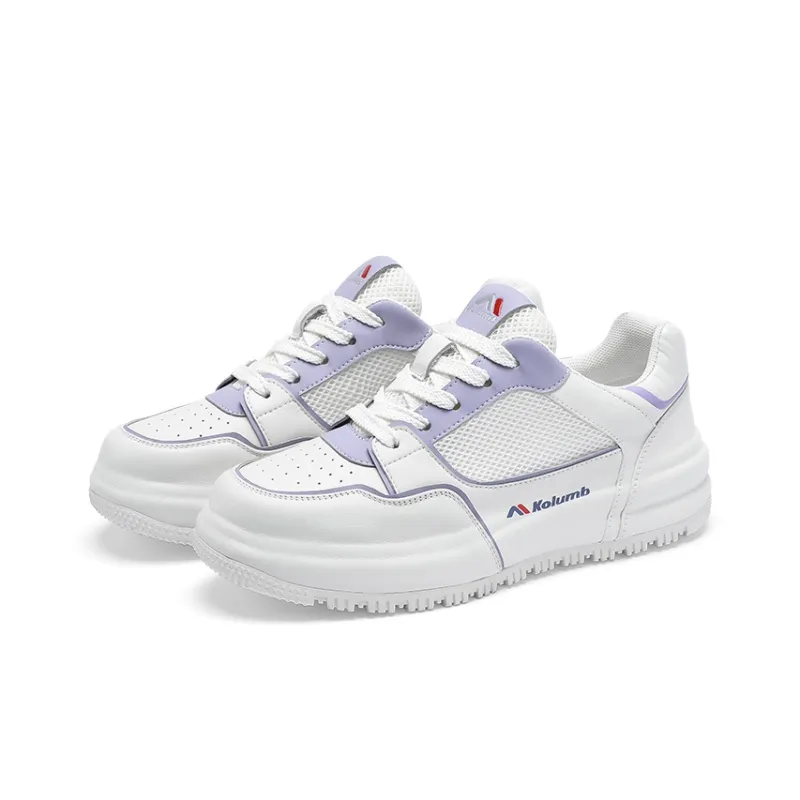 Kolumb Abrasion Resistant, Lightweight, Breathable, Waterproof Low Top Skateboard Shoes Women's White-16