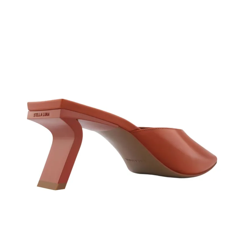 STELLA LUNA Closed Toe Slippers 6.5cm Women's Red-3