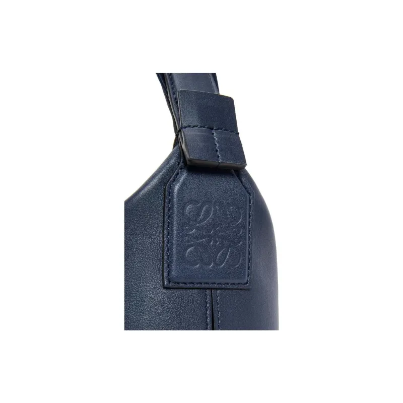 LOEWE Cubi Smooth Cow Leather Shoulder Bag Crossbody Bag Small Size Men's Dark Blue-4