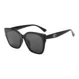 Bright Black Frame with Gray Lens C1