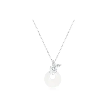 TEEX Colored Glaze Jade Necklaces Women's