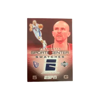 UPPER DECK Jason Kidd Nets 75 Great Stars GU Game Used Jersey, Basketball Card, Card Access Pass Sports Cards 1 Pc