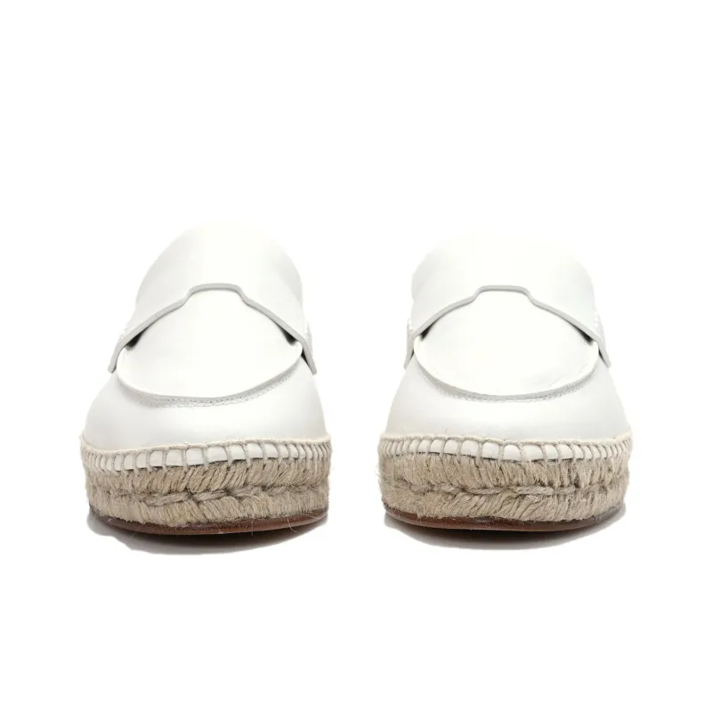 HERMES Trip Flat Shoes Women's White-3