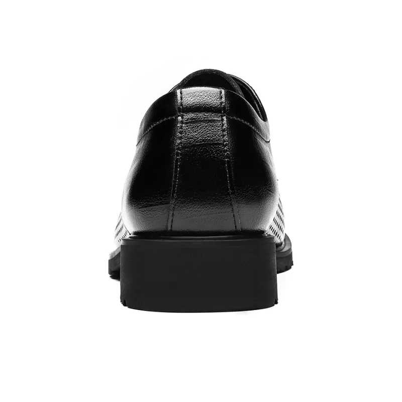 CHINT Dress Shoes Men Low Top Black, Dark Brown-7