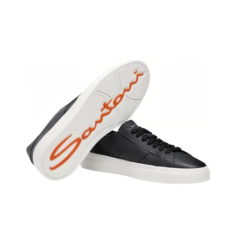 Santoni Round Toe Low Top Sneakers-4