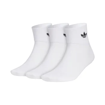 Adidas Originals ANKLE SOCKS Mid Calf Socks Unisex 3 Pack White
