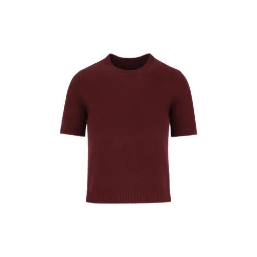 Maison Margiela Cashmere Sweaters Women's Burgundy Red