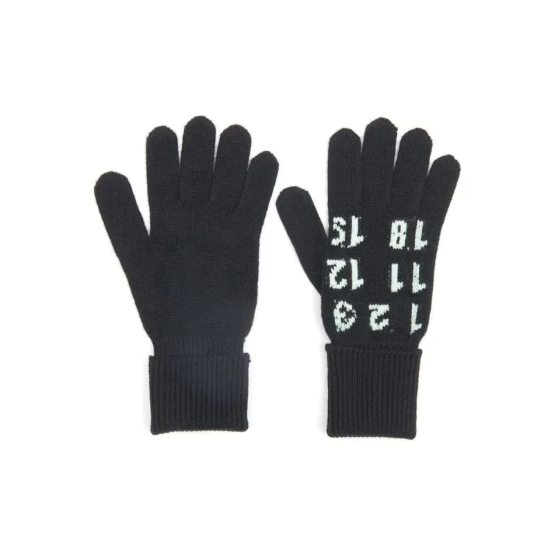 MM6 Maison Margiela Numeric Wool Gloves-1