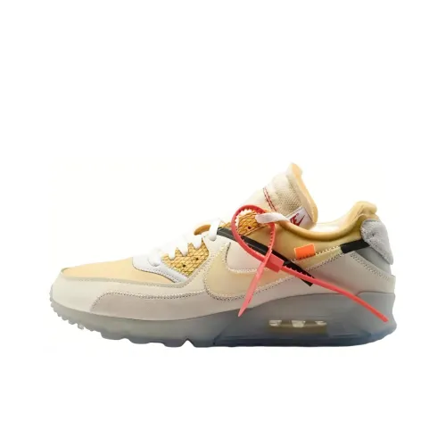 OFF WHITE x Nike The Ten Cushioned Wear Resistant Breathable Low Top Running Shoes Men's White Yellow