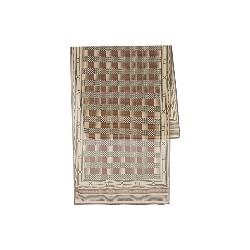 FENDI Pre-Owned Check-print Silk Scarf-1
