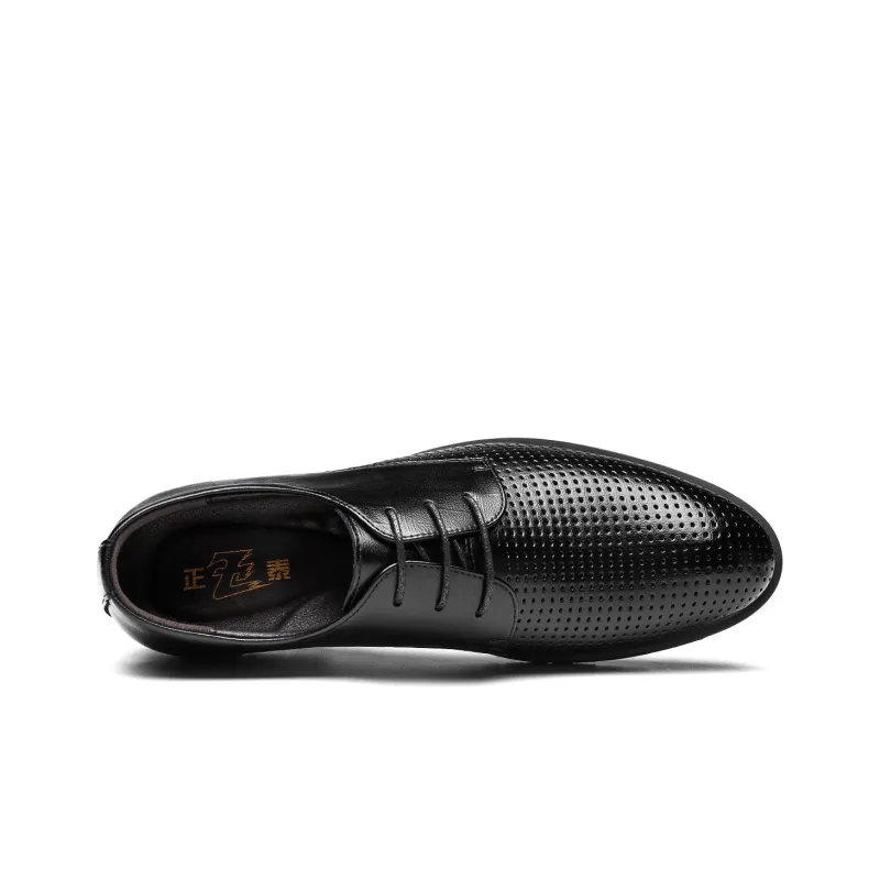 CHINT Dress Shoes Men Low Top Black, Dark Brown-8