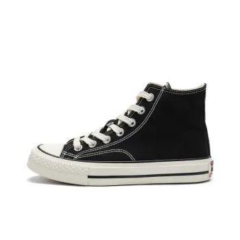 Dafu Leaps Forward High Top Canvas Shoes Unisex Black