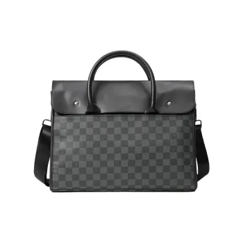 CARTELO PVC Handbag Crossbody Bag Laptop Bag Briefcase Regular Men's Black