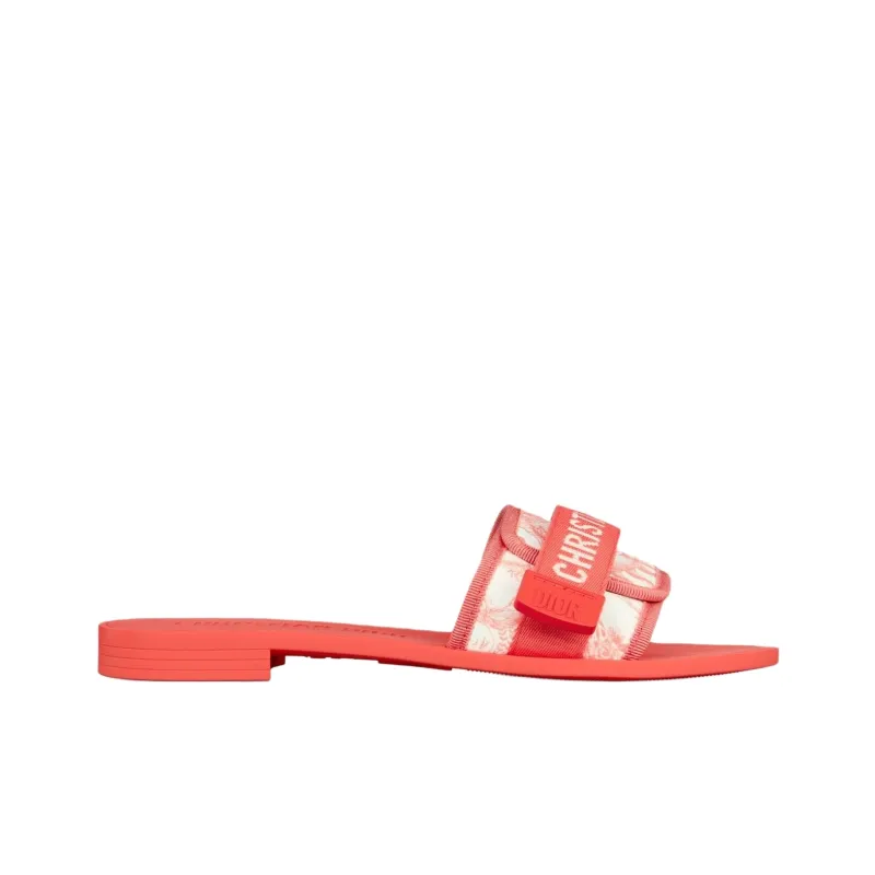 DIOR Dioriviera Slide Slippers Women's Red-1